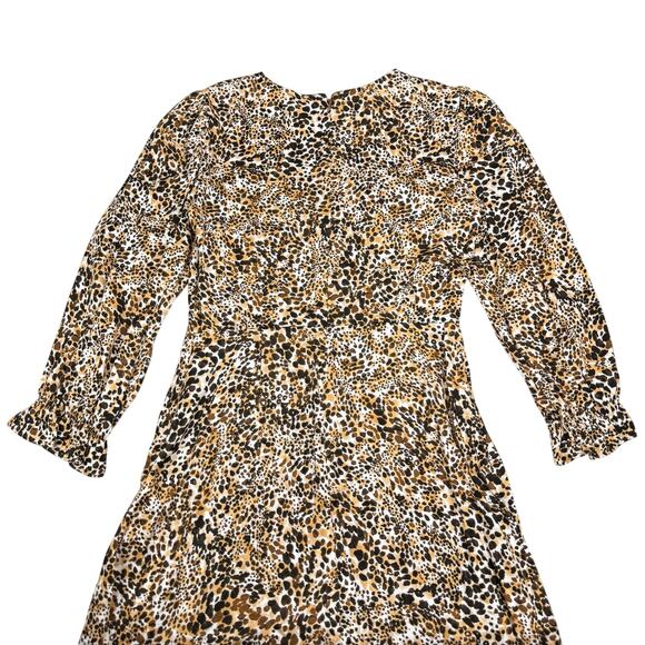 WILFRED Aritzia Baroque Leopard Print Fit And Flare Mini Dress Sz 2 - Picture 7 of 8